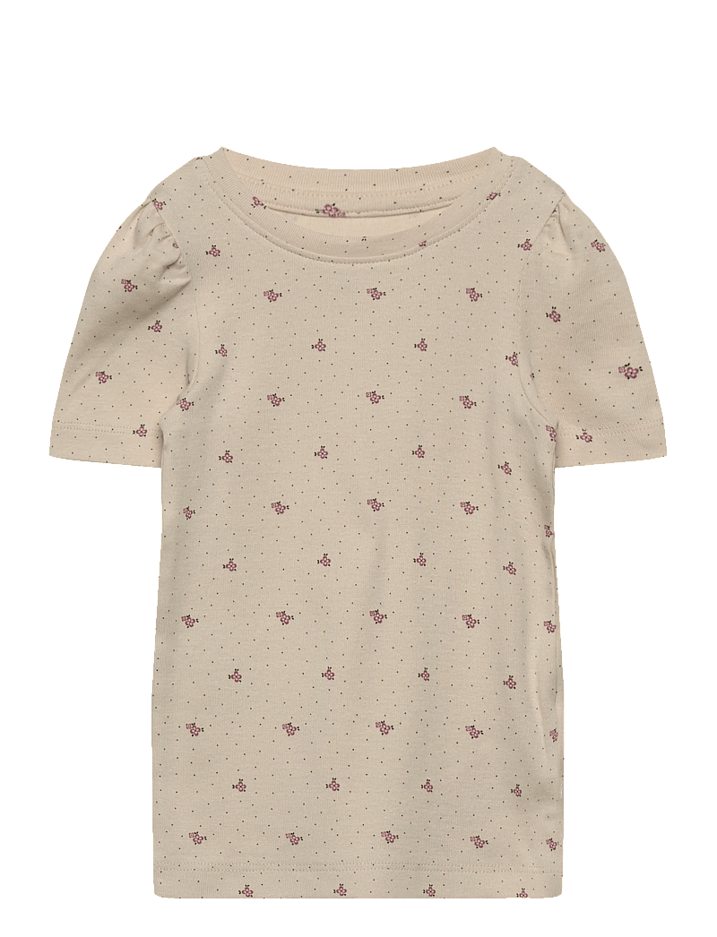 name it - NMFHANNIS SS XSL TOP - kortärmade t-shirts - almond milk - 0