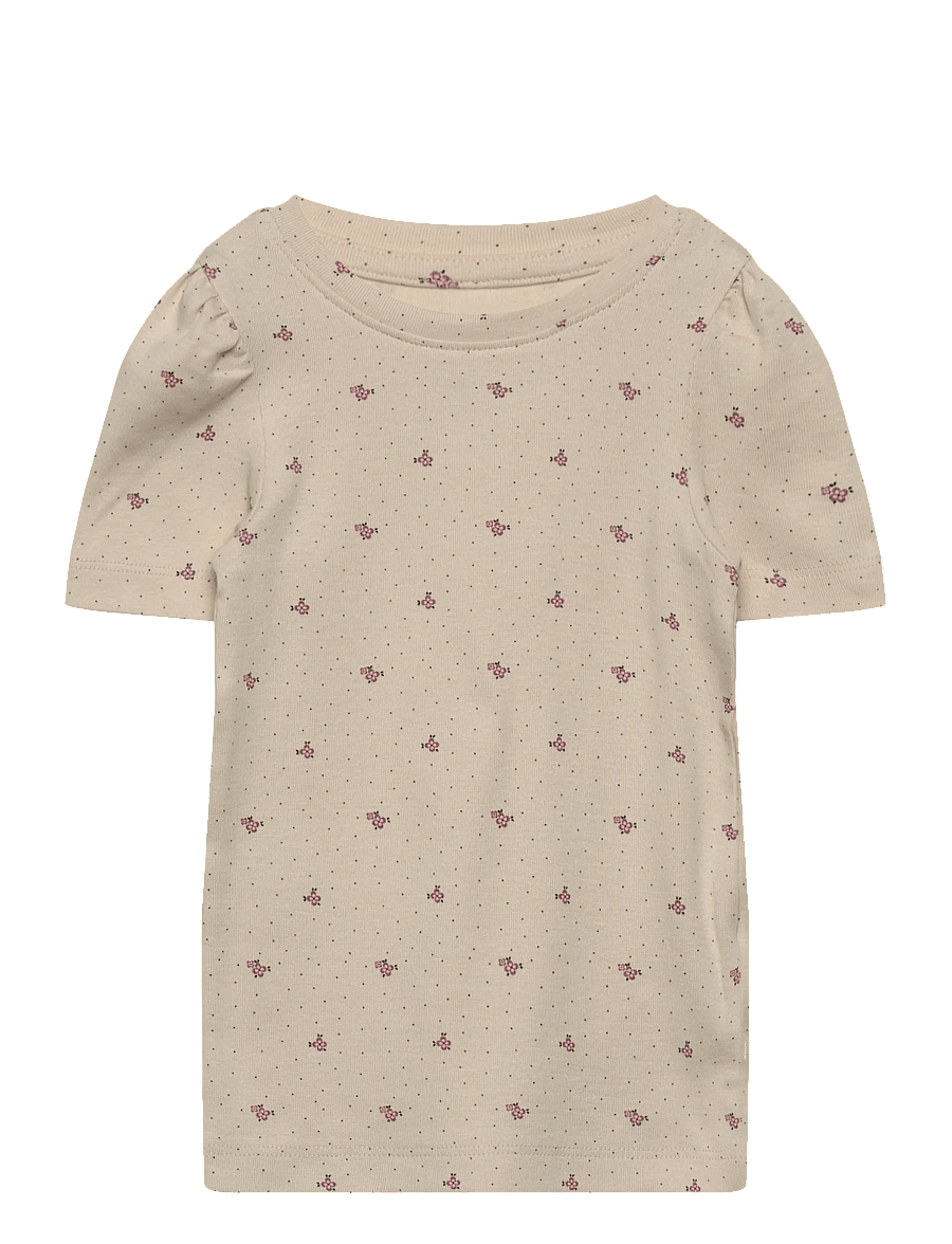 name it - NMFHANNIS SS XSL TOP - kurzärmelige - almond milk - 0