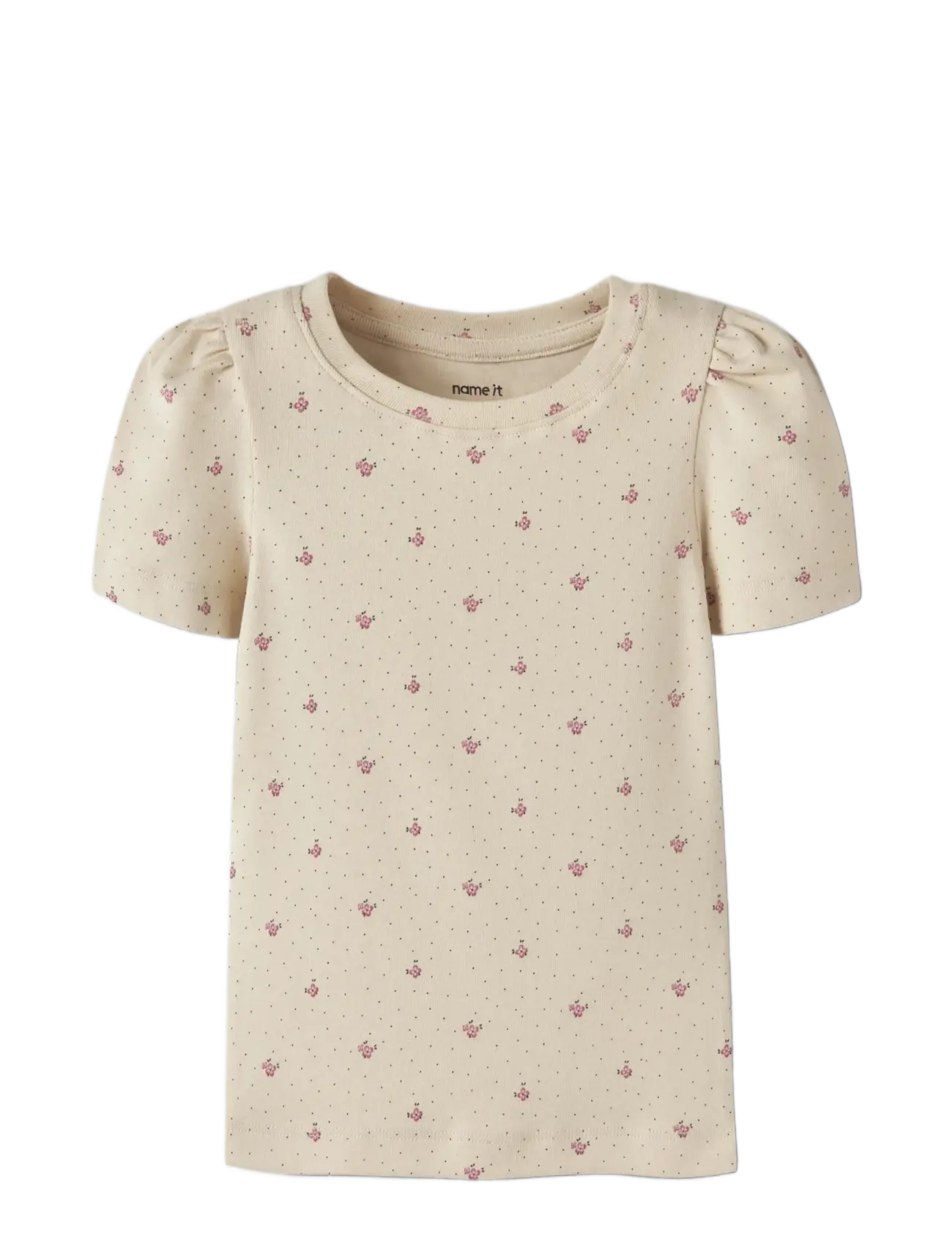 name it - NMFHANNIS SS XSL TOP - kurzärmelige - almond milk - 2