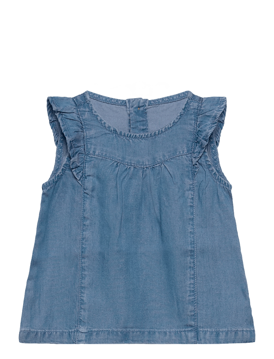 name it - NMFAMY SL DNM TOP 4054-OH J - vestid - medium blue denim - 0