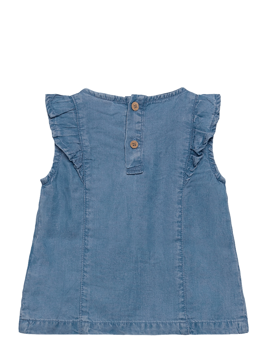 name it - NMFAMY SL DNM TOP 4054-OH J - vestid - medium blue denim - 1
