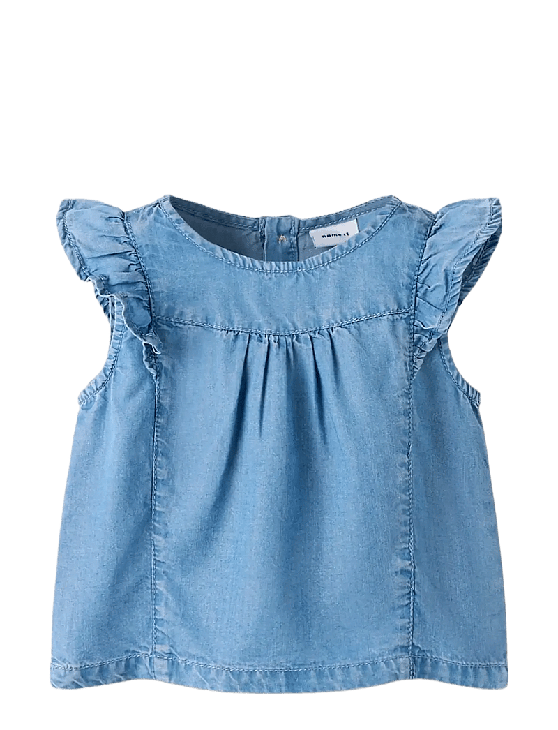 name it - NMFAMY SL DNM TOP 4054-OH J - westen - medium blue denim - 2