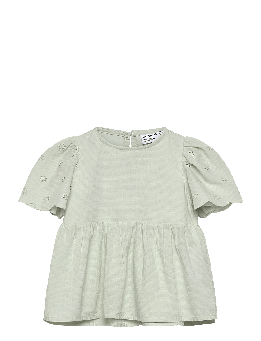 name it - NMFHALCYON SS TOP - blusen & tuniken - pale aqua - 0