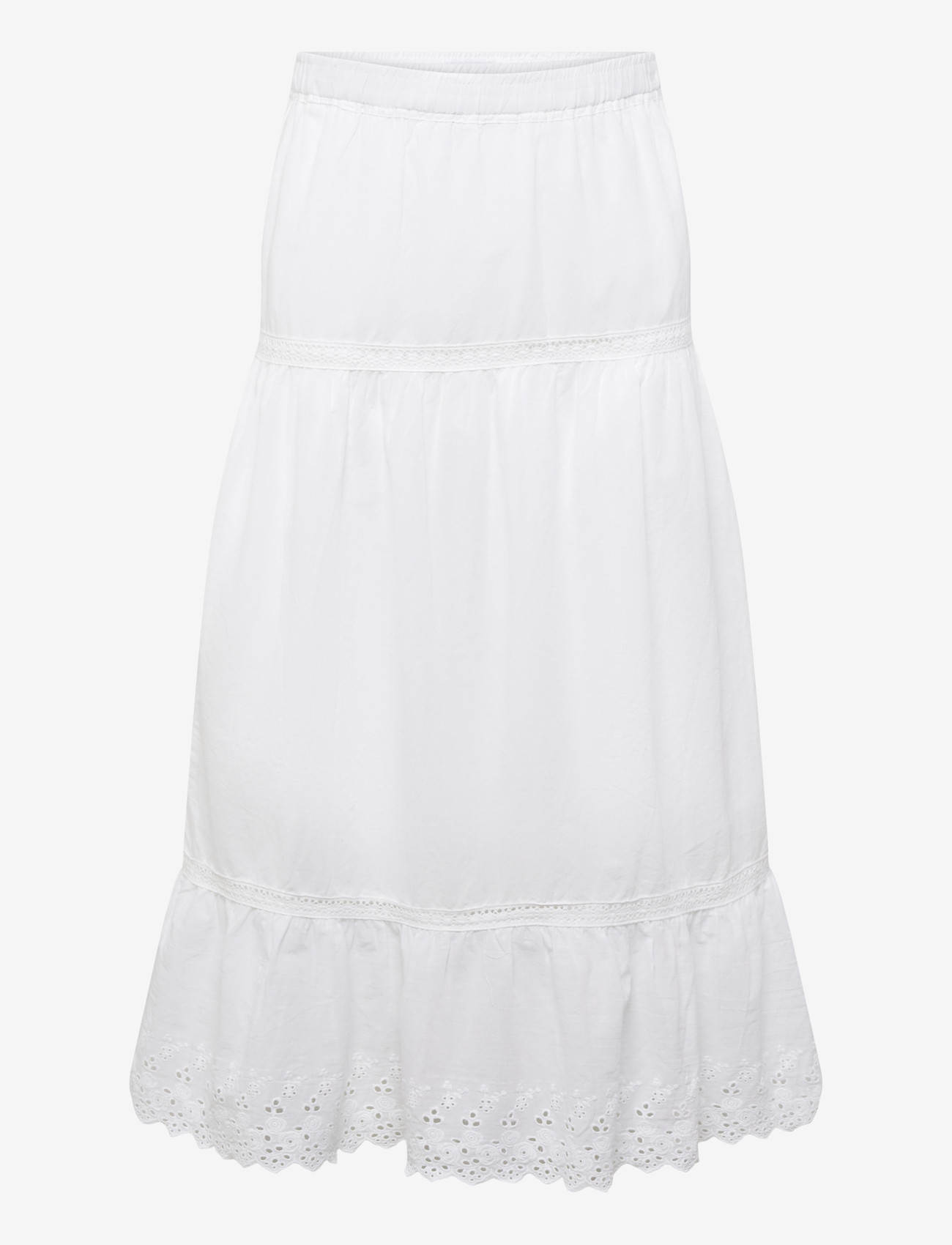 name it - NKFHERMALA LONG SKIRT - midi skirts - bright white - 0