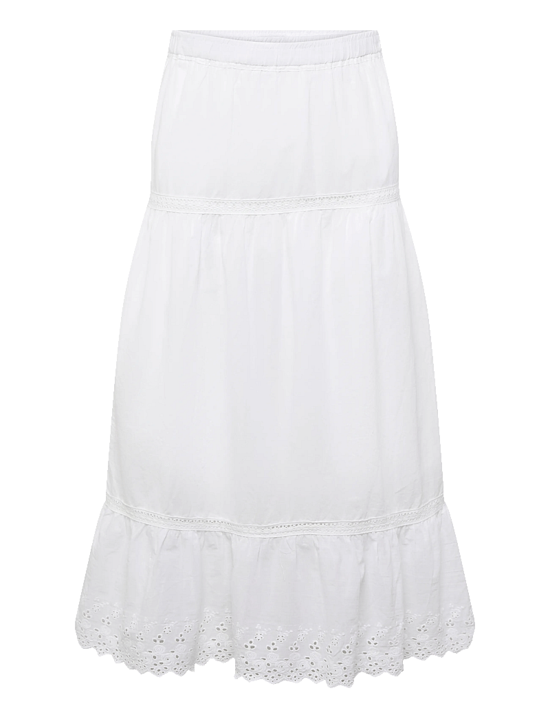 name it - NKFHERMALA LONG SKIRT - midi skirts - bright white - 0