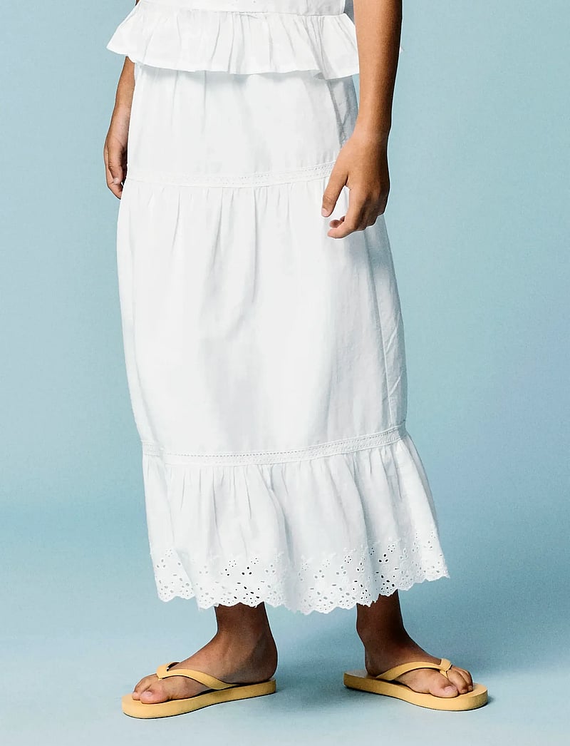 name it - NKFHERMALA LONG SKIRT - midi skirts - bright white - 3