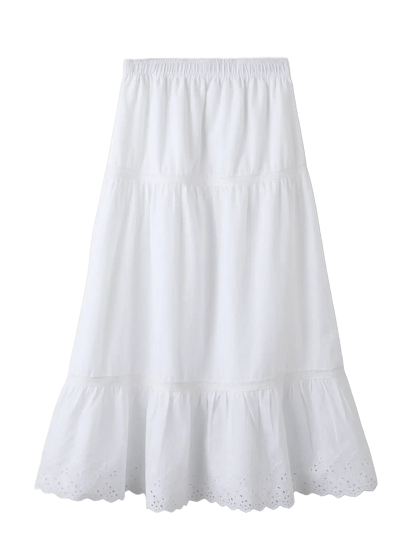 name it - NKFHERMALA LONG SKIRT - midi skirts - bright white - 2