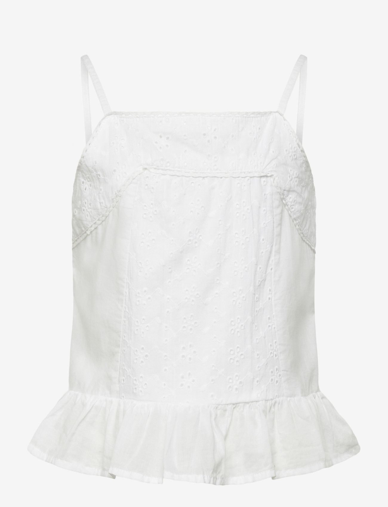 name it - NKFHERMALA STRAP TOP - tanktops - bright white - 0