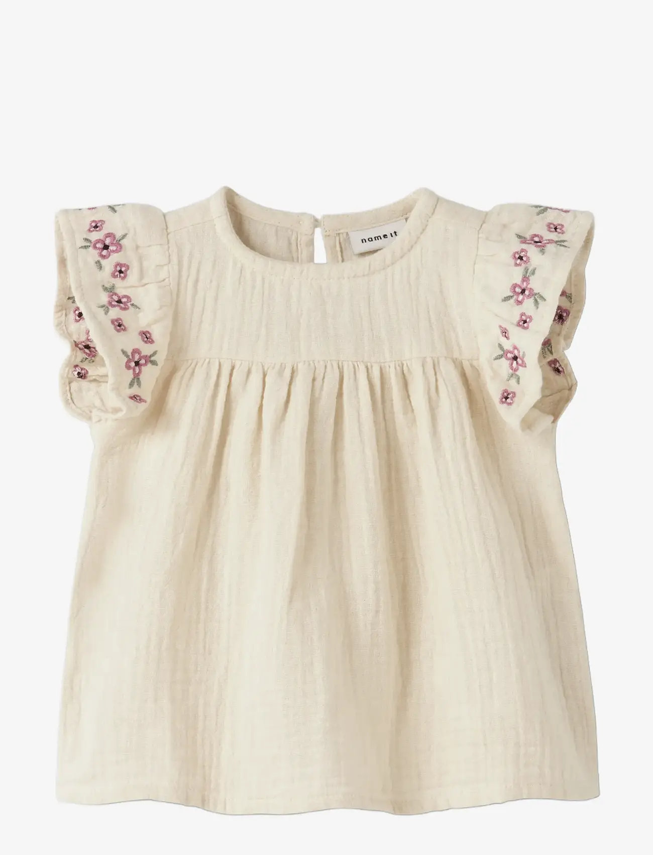 name it - NBFHIMMAS SS TUNIC - blouses & tunics - almond milk - 0