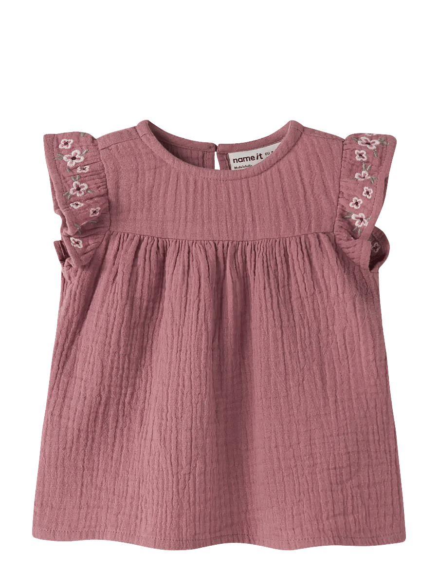 name it - NBFHIMMAS SS TUNIC - blusar & tunikor - mesa rose - 0