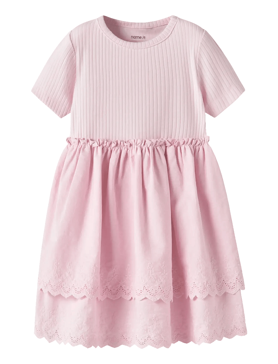 name it - NMFHAVELLE SS DRESS - vauvojen lyhythihaiset mekot - cradle pink - 0