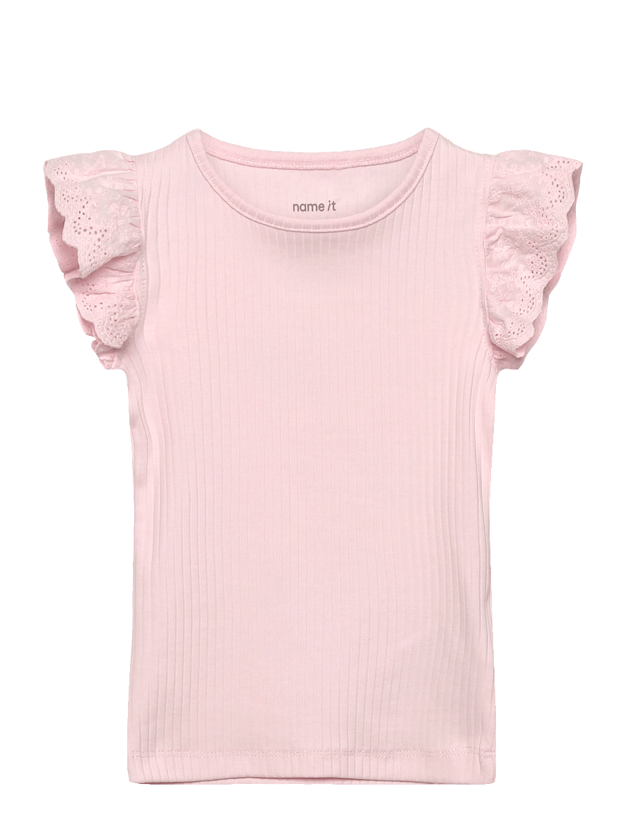 name it - NMFHAVELLE CAP SL TOP - kurzärmelige - cradle pink - 0