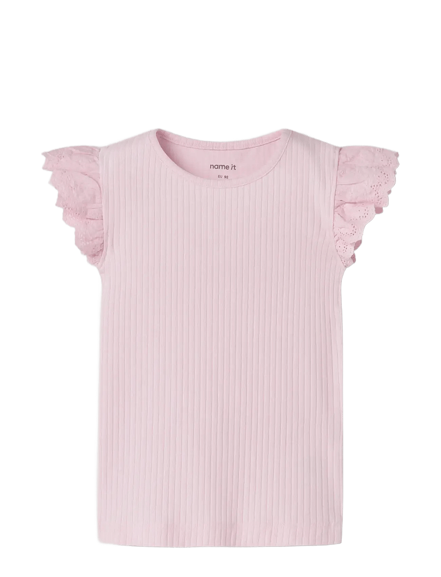 name it - NMFHAVELLE CAP SL TOP - kurzärmelige - cradle pink - 2