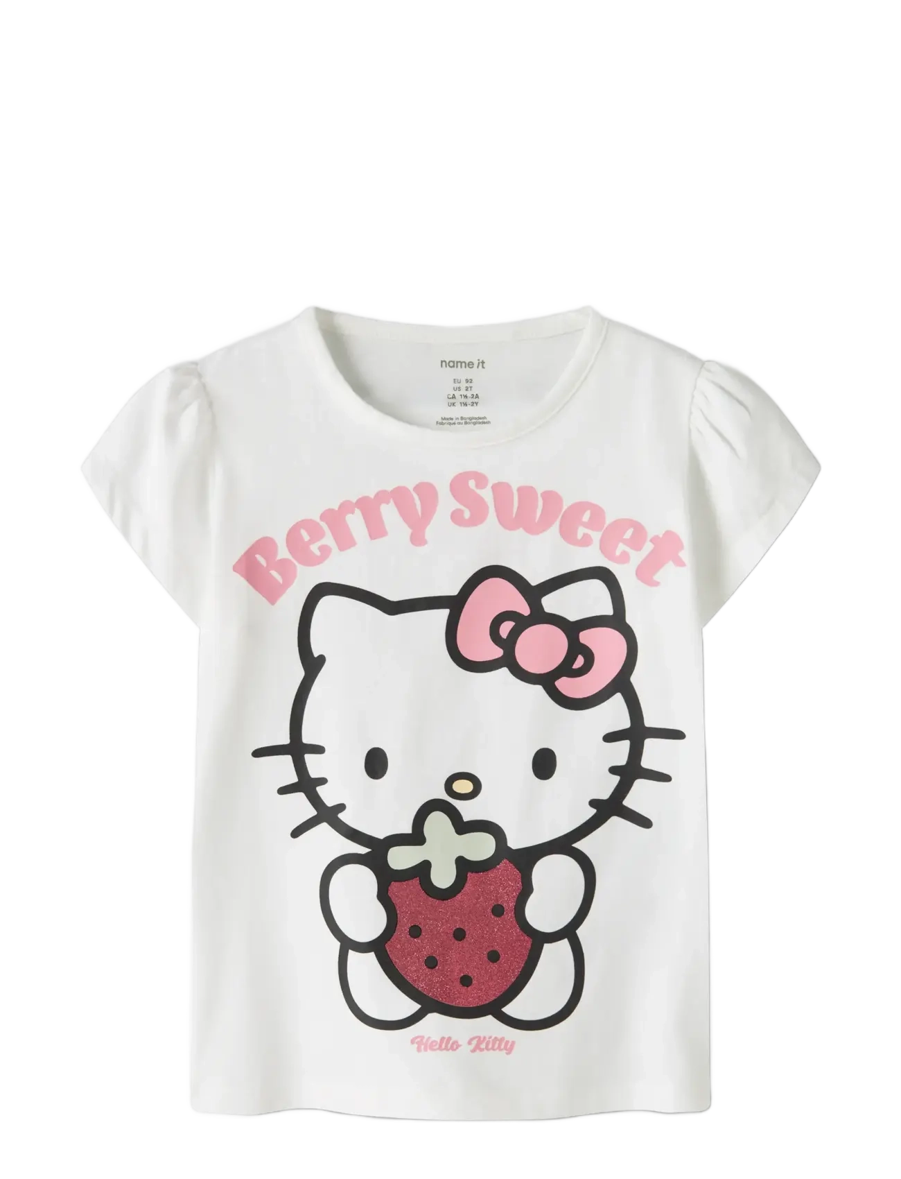 name it - NMFASDA HELLOK SS TOP SKY - korte mouwen - bright white - 2