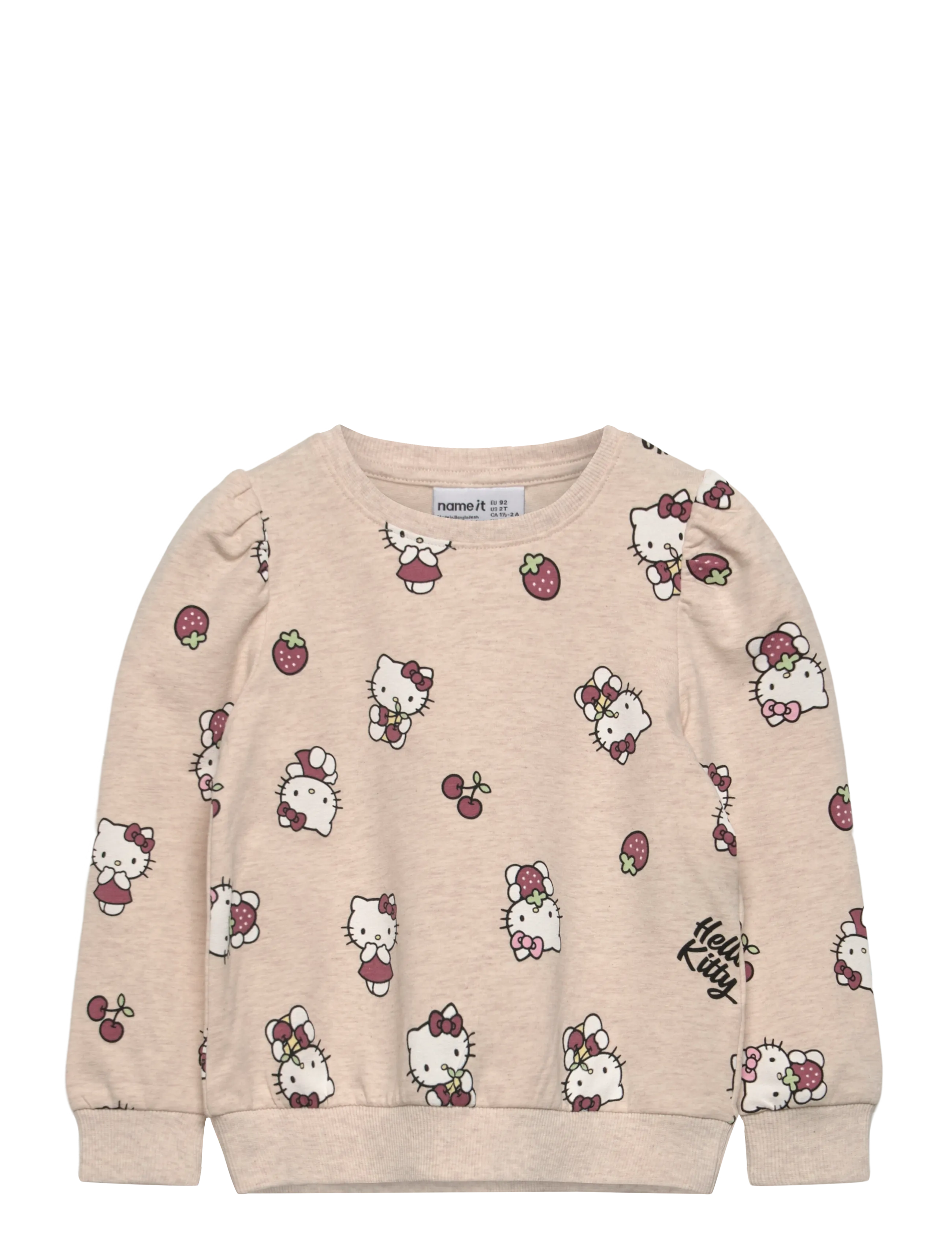 name it Nmfasa Hellok Sweat Unb Sky, Børn, Hello Kitty Sweatshirt, Hvid, Str: 104