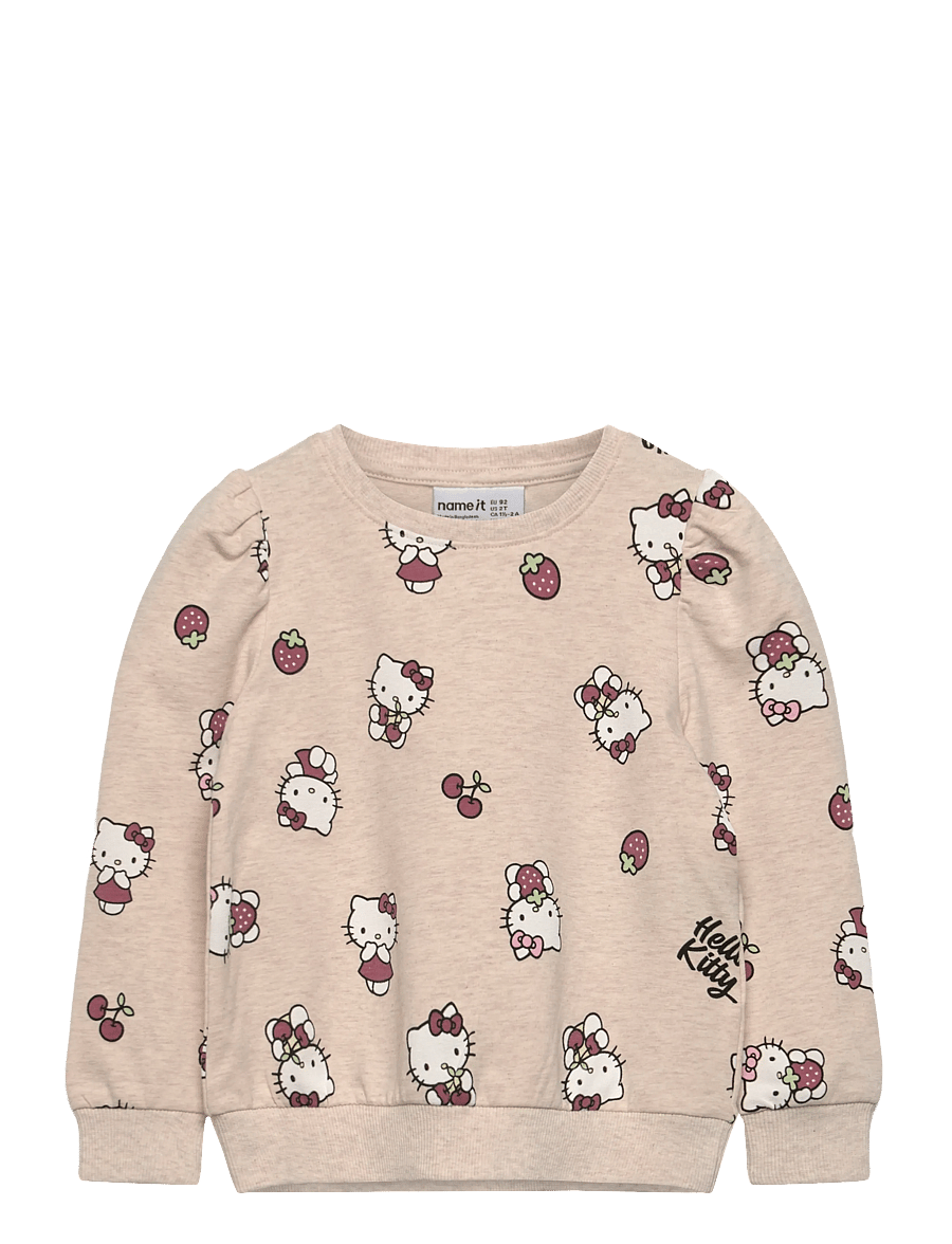 name it - NMFASA HELLOK SWEAT UNB SKY - sweatshirts - peyote melange - 0