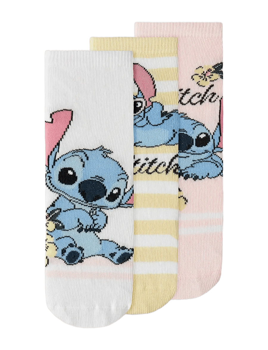 name it - NMFANDI STITCH 3P SOCK WDI - sokid - cradle pink - 1