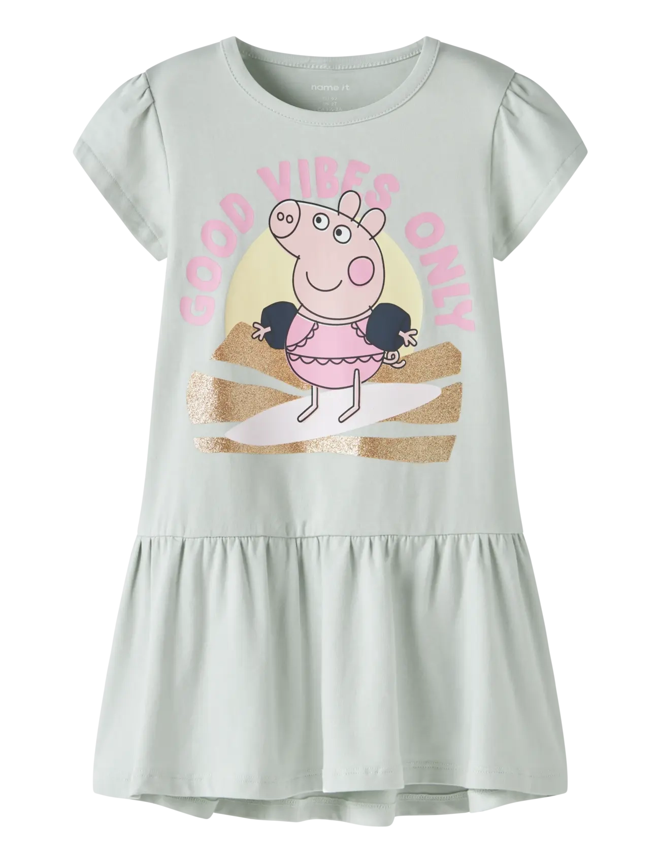 name it NMFARINA PEPPA SS DRESS CPLG - Neuheiten - PALE AQUA / pink/rose