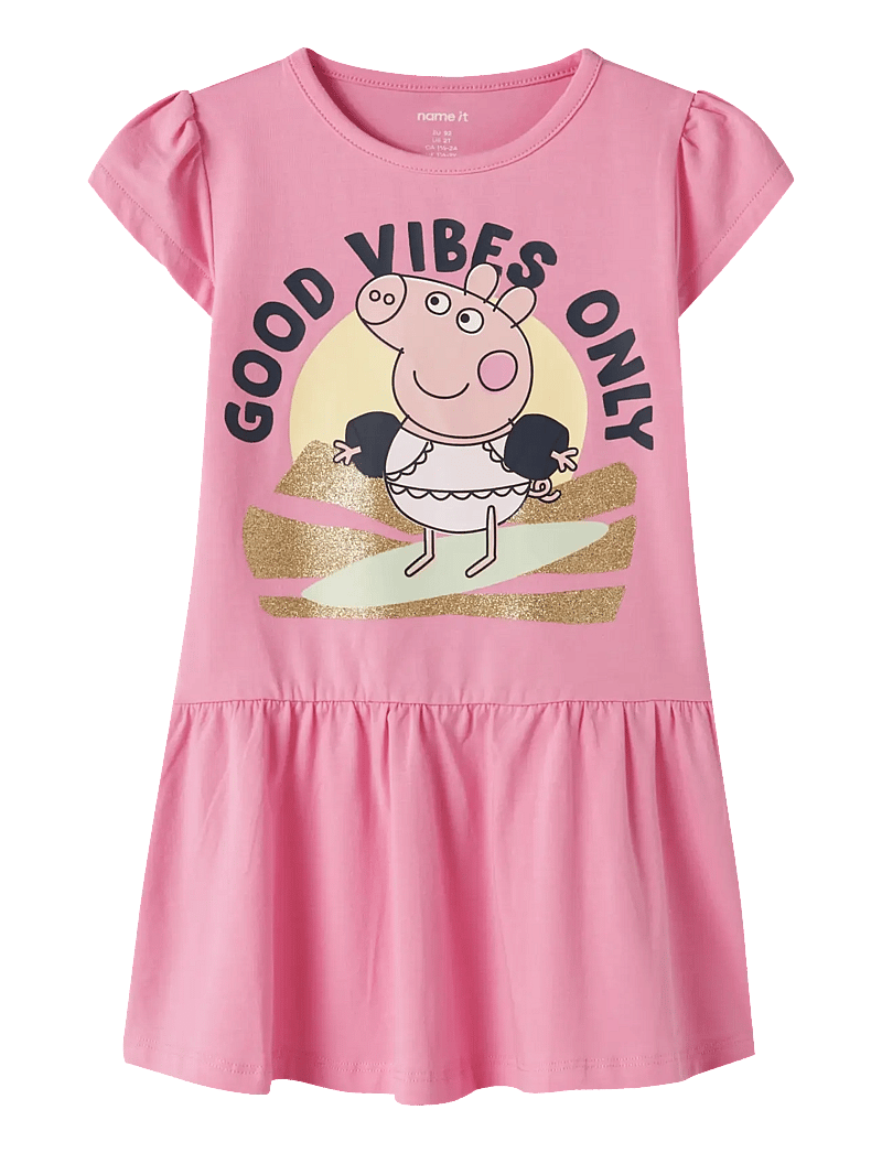 name it - NMFARINA PEPPA SS DRESS CPLG - kortærmede hverdagskjoler - pink drink - 0