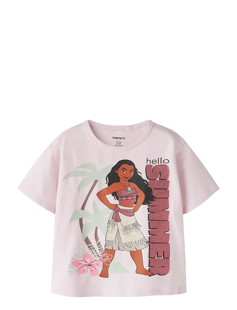 name it - NMFMIDI MOANA SS NREG TOP BOX WDI - kortärmade t-shirts - cradle pink - 2
