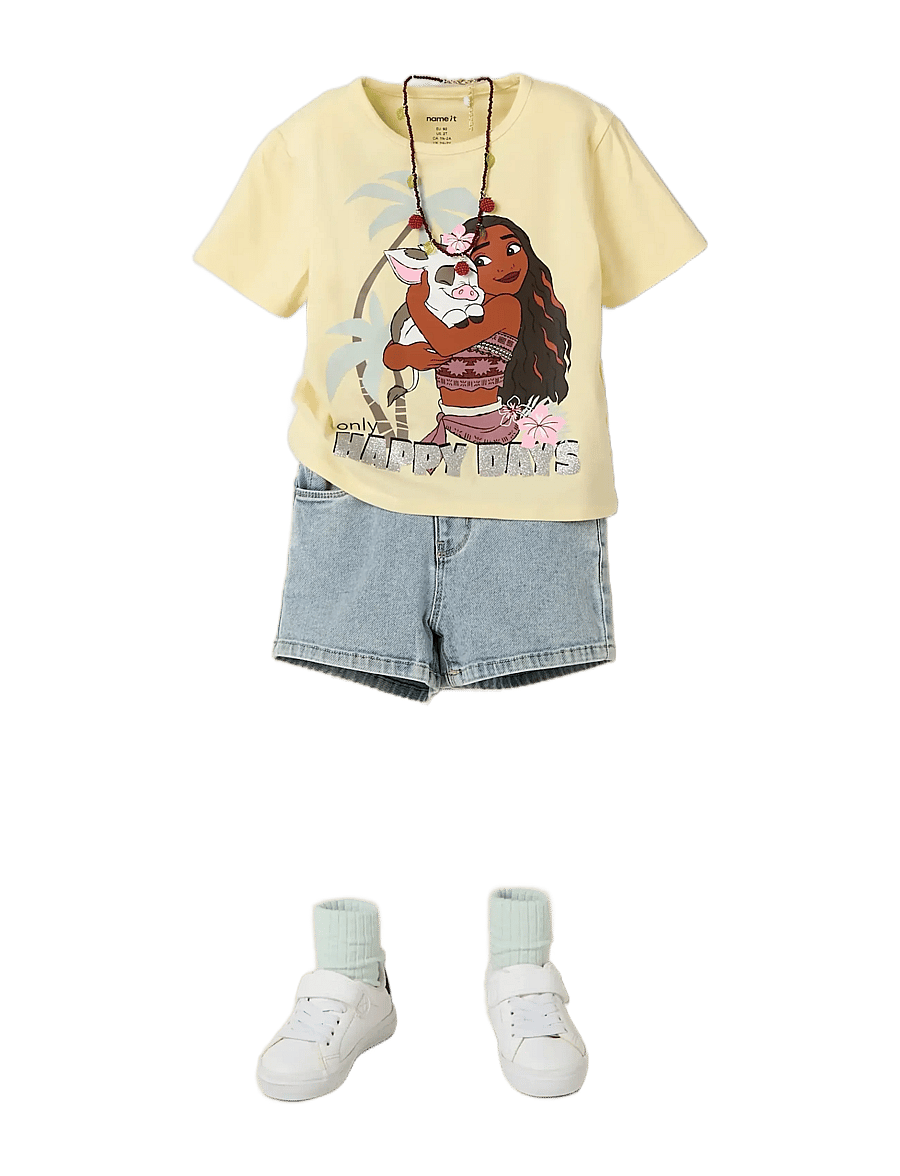 name it - NMFMIDI MOANA SS NREG TOP BOX WDI - lühikeste varrukatega t-särgid - double cream - 2