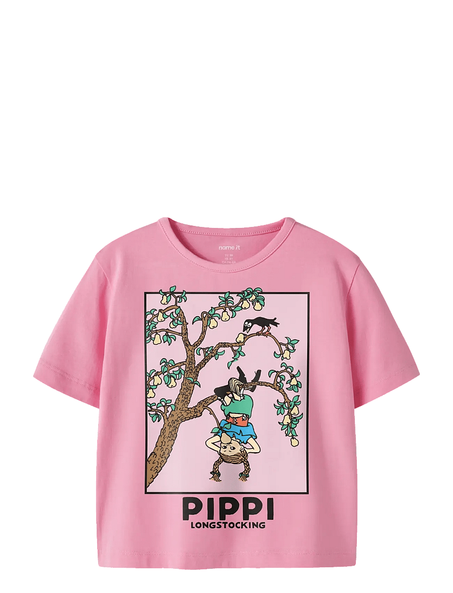 name it - NMFMURI PIPPI SS NREG TOP BOX SKY - pink drink - 0