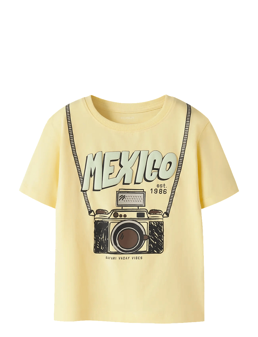 name it - NMMHOLLI SS NREG TOP BOX - kortermede t-skjorter - double cream - 0