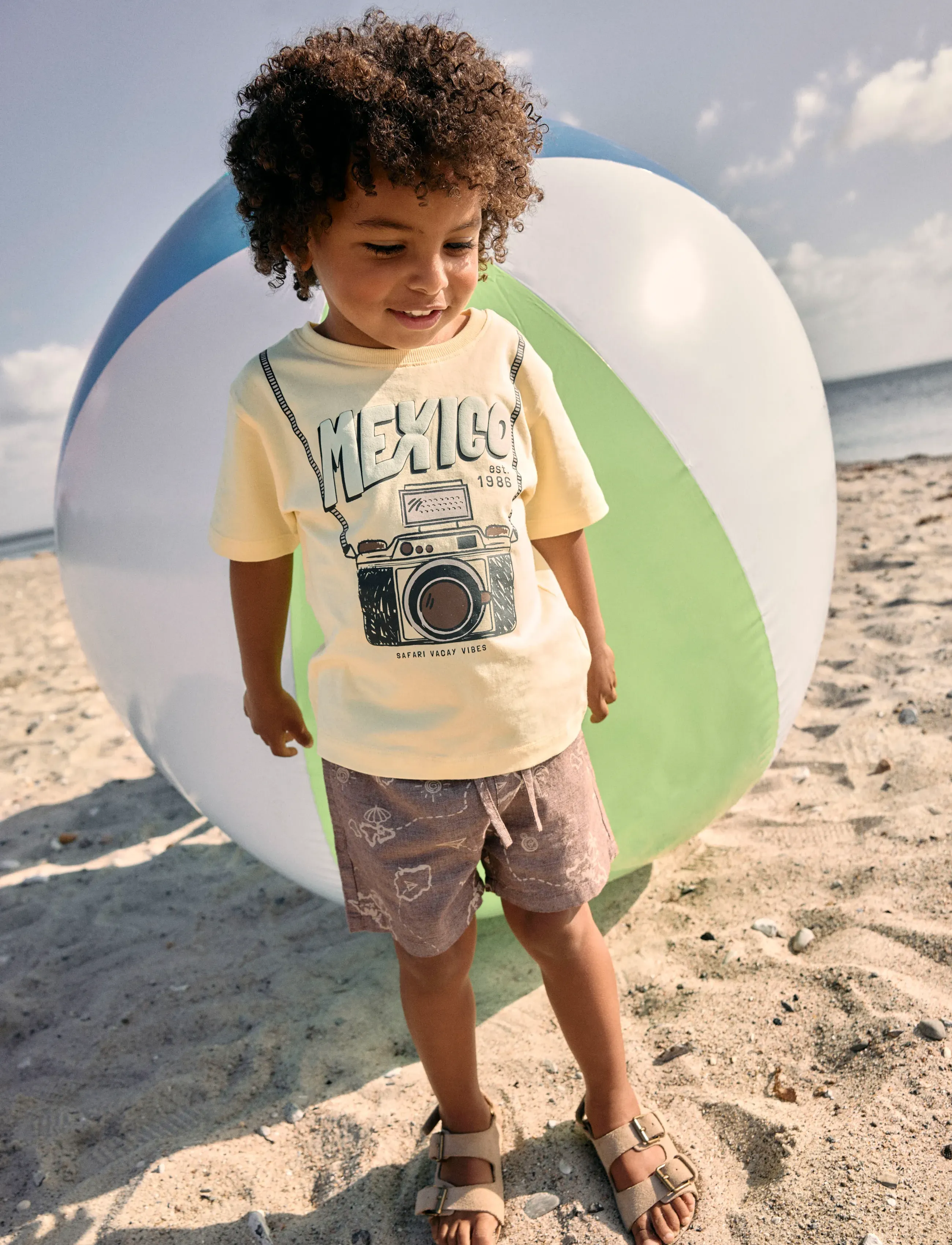 name it - NMMHOLLI SS NREG TOP BOX - kortermede t-skjorter - double cream - 2