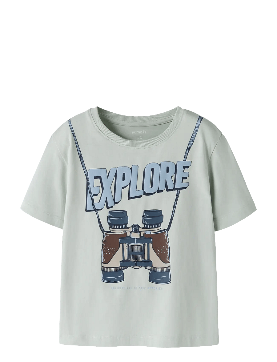 name it - NMMHOLLI SS NREG TOP BOX - kortärmade t-shirts - pale aqua - 0