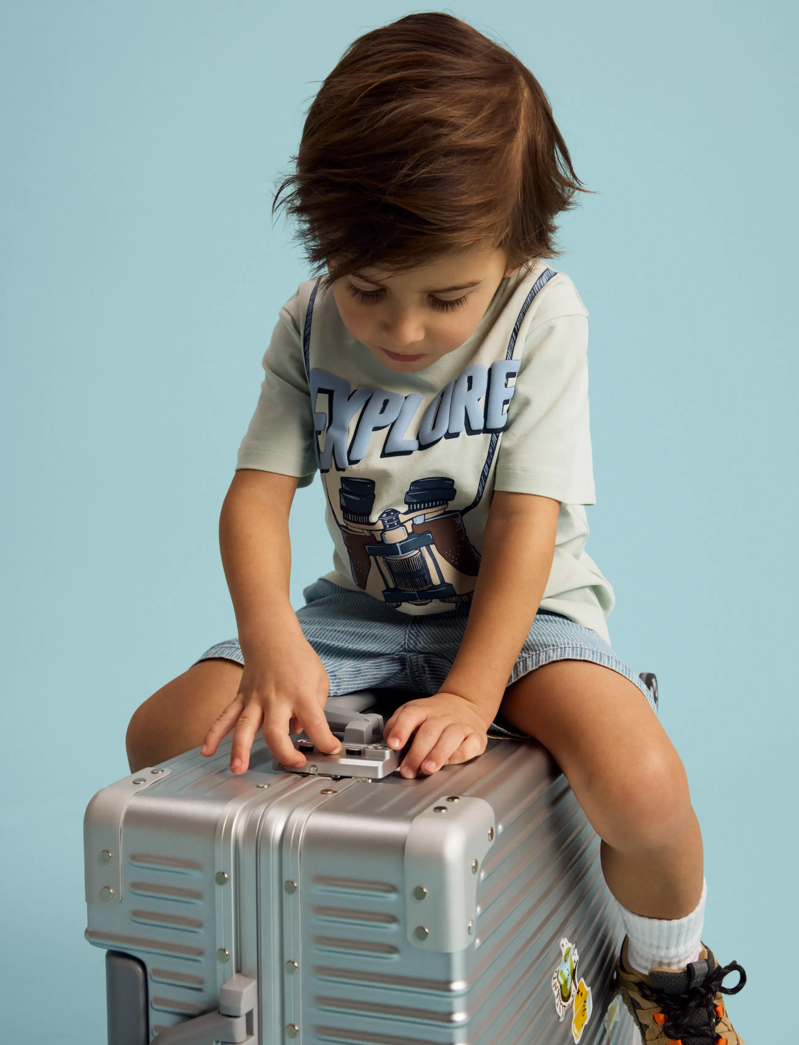 name it - NMMHOLLI SS NREG TOP BOX - short-sleeved t-shirts - pale aqua - 3