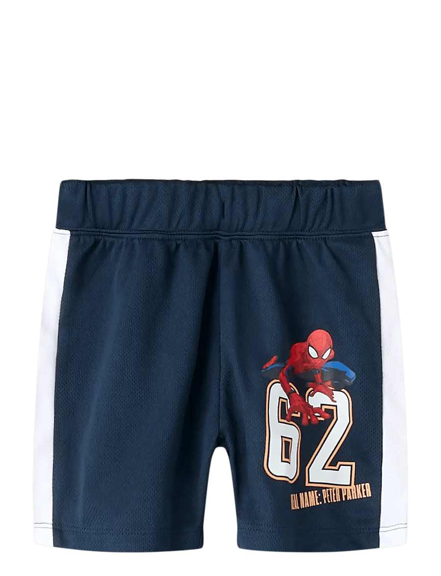 name it - NMMANRI SPIDER NREG LONG POLY SHORTS MAR - sport-shorts - navy blazer - 0