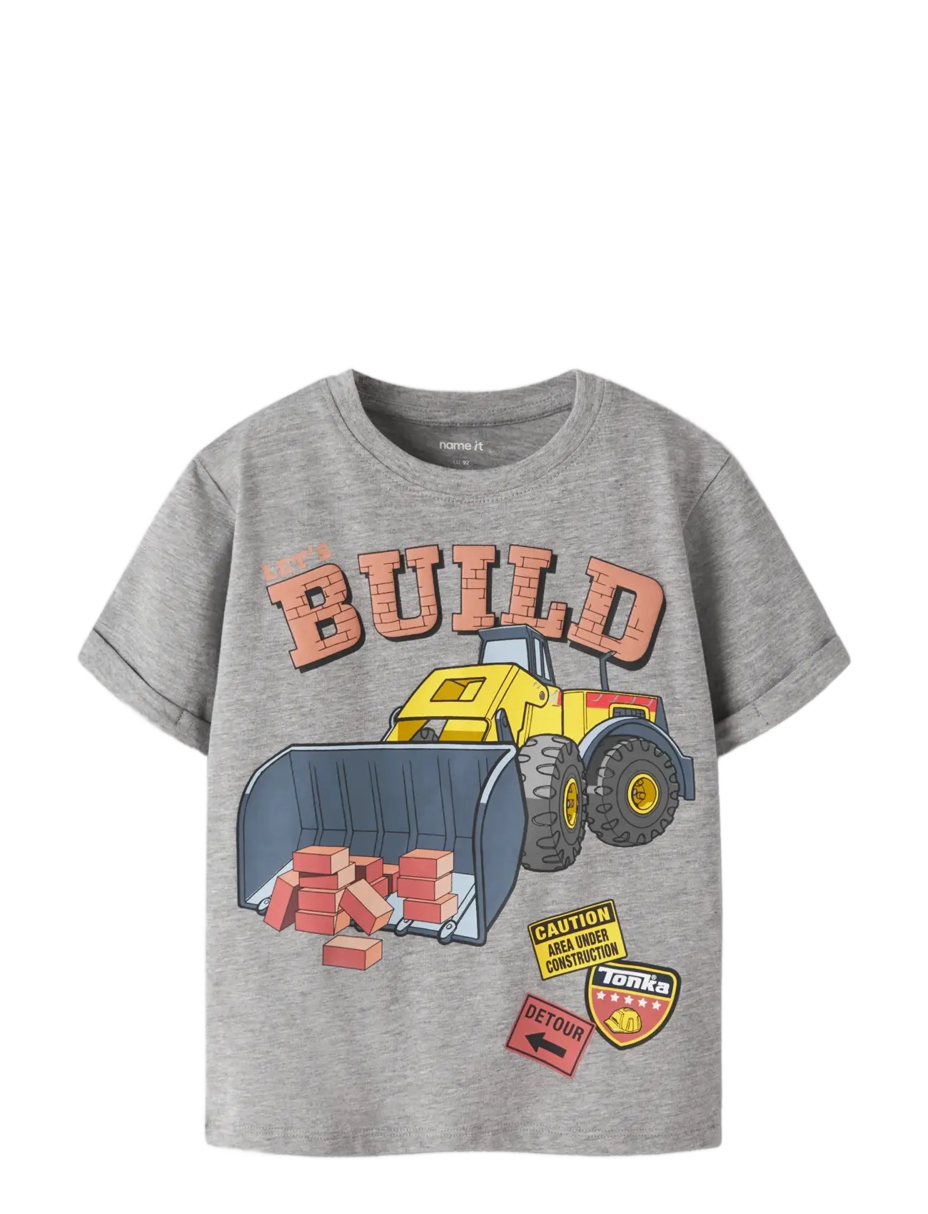 name it - NMMALIK TONKA SS NREG TOP CPLG - kurzärmelige - grey melange - 2