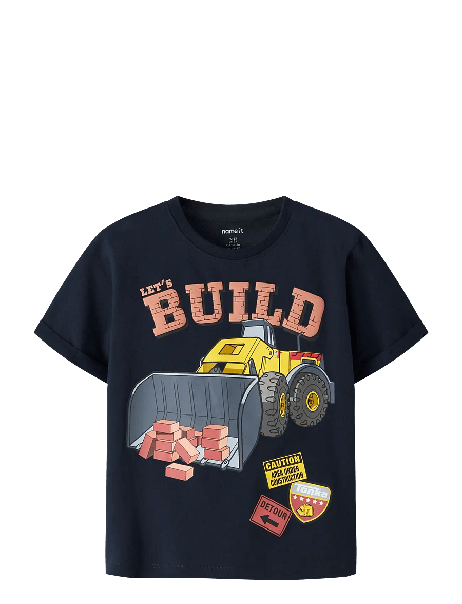 name it - NMMALIK TONKA SS NREG TOP CPLG - kortærmede t-shirts - navy blazer - 0