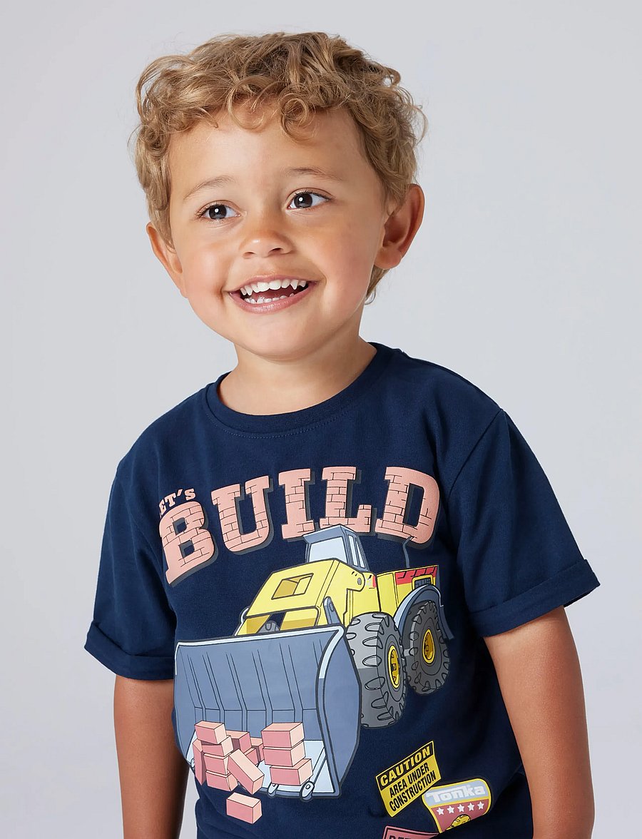 name it - NMMALIK TONKA SS NREG TOP CPLG - kortærmede t-shirts - navy blazer - 2