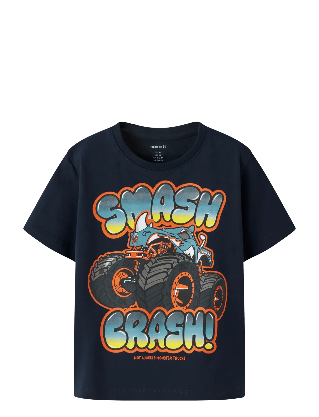 name it Nmmmore Hotwheels Ss Nreg Top Box Sky, 98, Navy, T-Shirts > Kortærmede, Børn