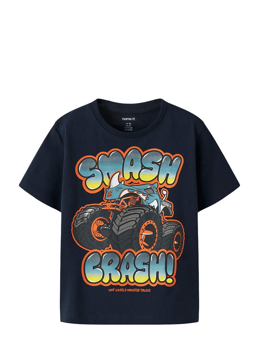 name it - NMMMORE HOTWHEELS SS NREG TOP BOX SKY - kortärmade t-shirts - navy blazer - 0