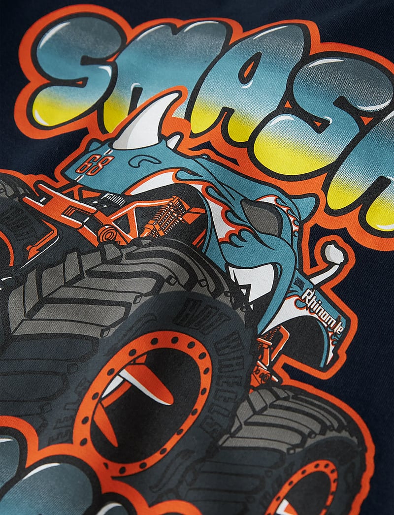 name it - NMMMORE HOTWHEELS SS NREG TOP BOX SKY - kortærmede t-shirts - navy blazer - 3