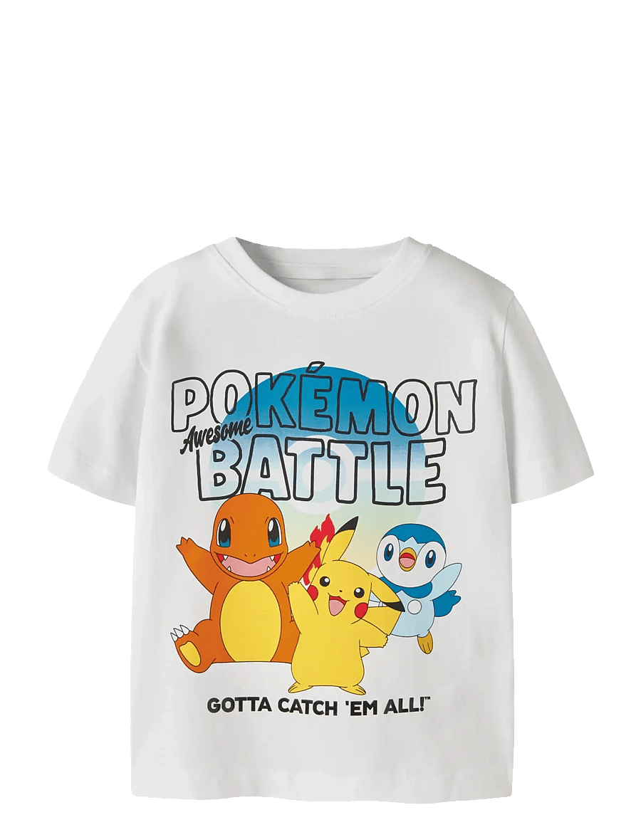 name it - NMMMALT POKEMON SS NREG TOP BOX SKY - kurzärmelige - bright white - 0