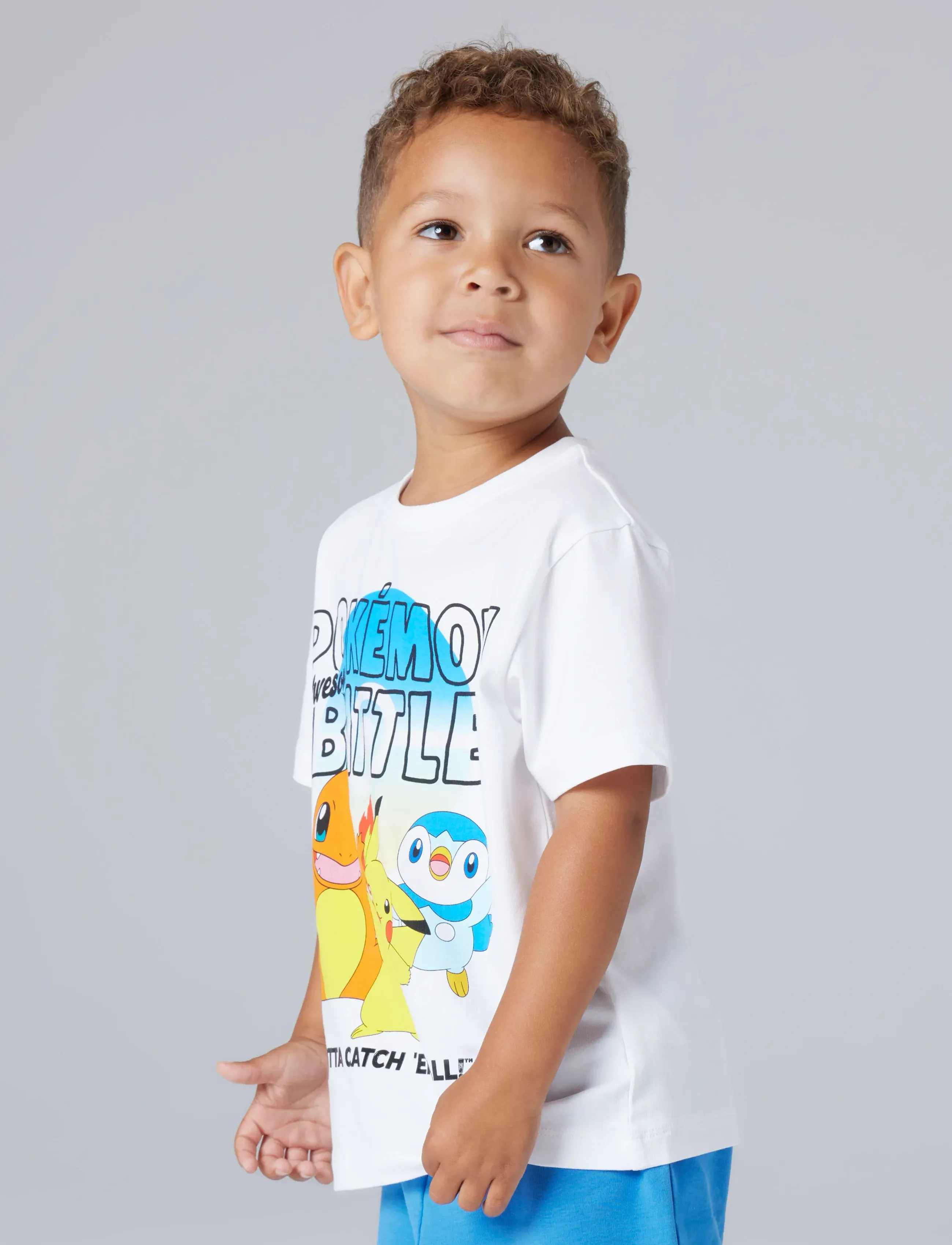 name it - NMMMALT POKEMON SS NREG TOP BOX SKY - kurzärmelige - bright white - 3