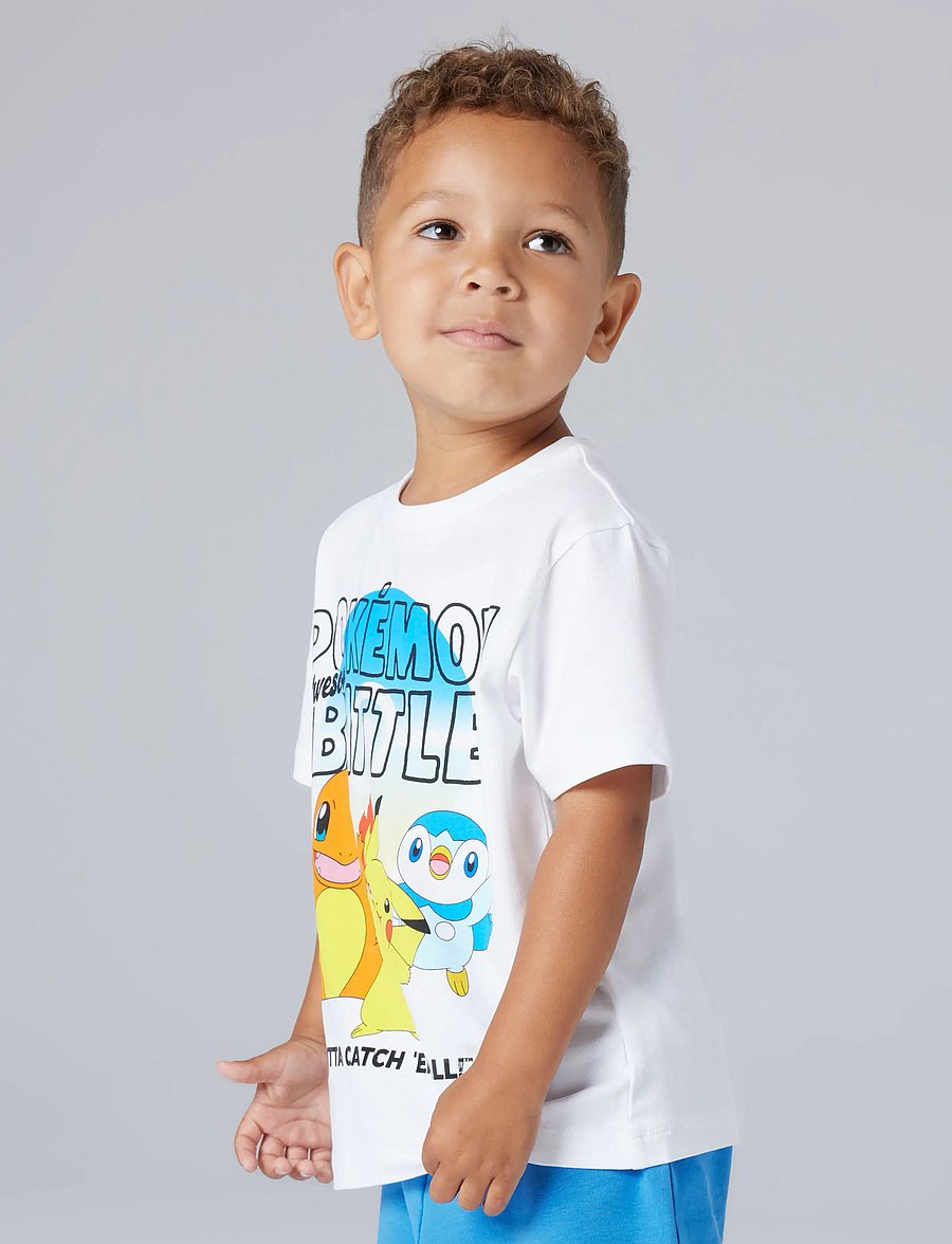 name it - NMMMALT POKEMON SS NREG TOP BOX SKY - kurzärmelige - bright white - 3