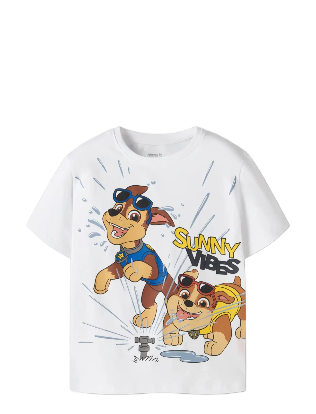 name it - NMMMACAS PAW SS NREG TOP CPLG - lyhythihaiset t-paidat - bright white - 2