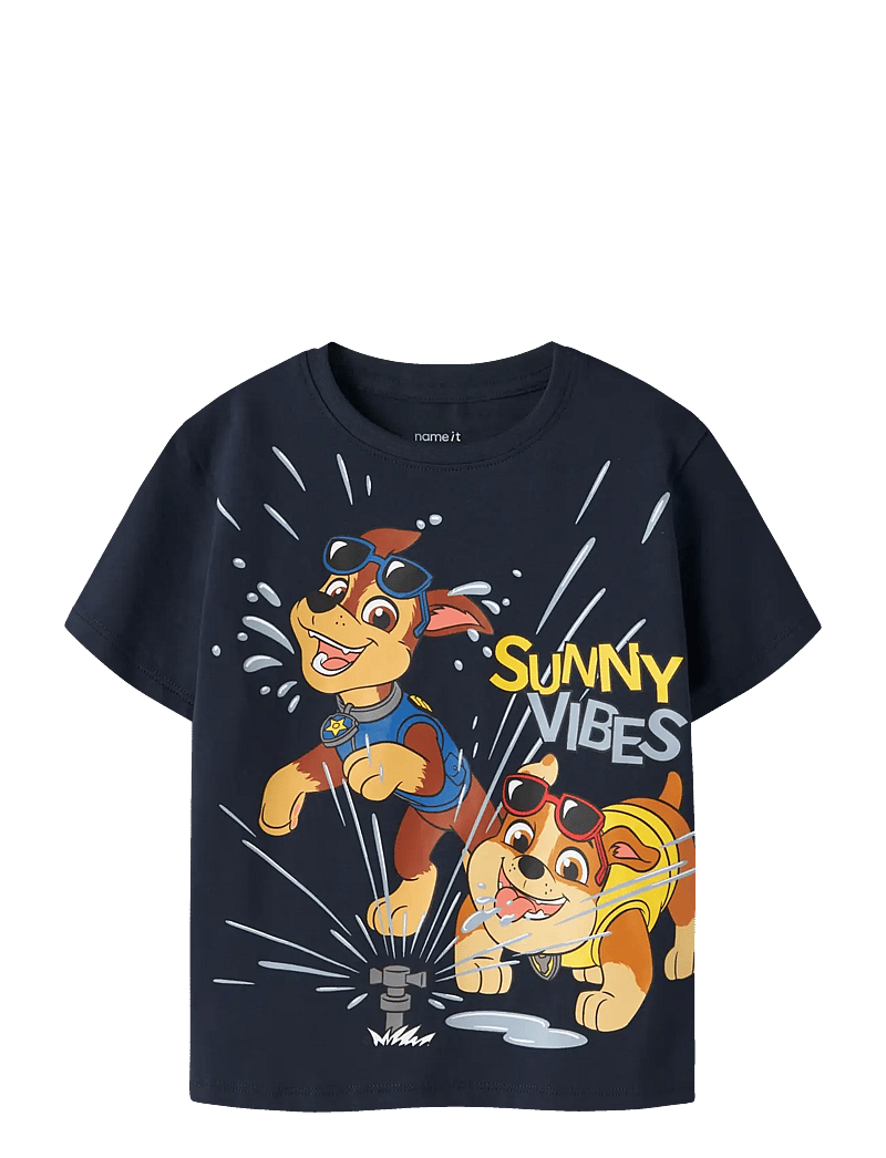 name it - NMMMACAS PAW SS NREG TOP CPLG - kurzärmelige - navy blazer - 0