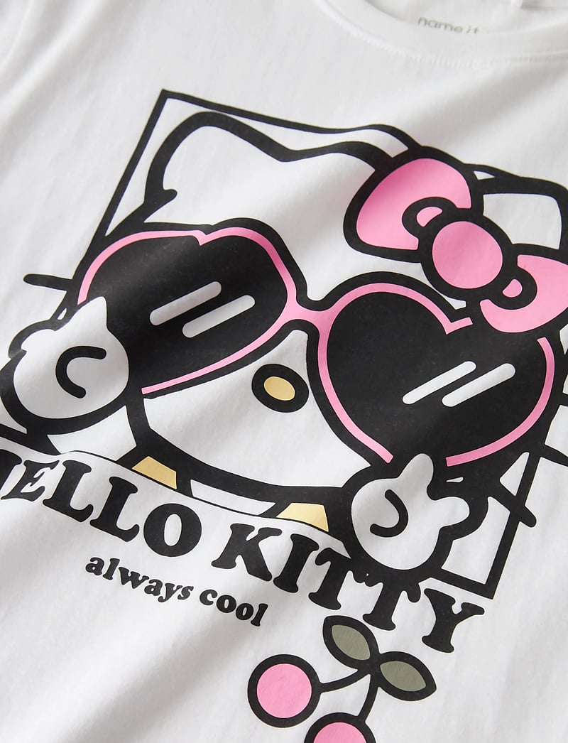name it - NKFAFIRA HELLOK SS NREG TOP SKY - kortærmede t-shirts - bright white - 4