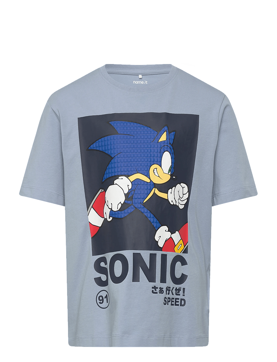 name it - NKMACTIS SONIC SS NREG TOP BOX SKY - kortärmade t-shirts - blue fog - 0