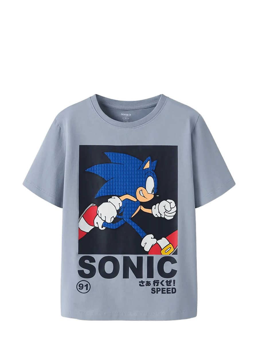 name it - NKMACTIS SONIC SS NREG TOP BOX SKY - kortärmade t-shirts - blue fog - 2