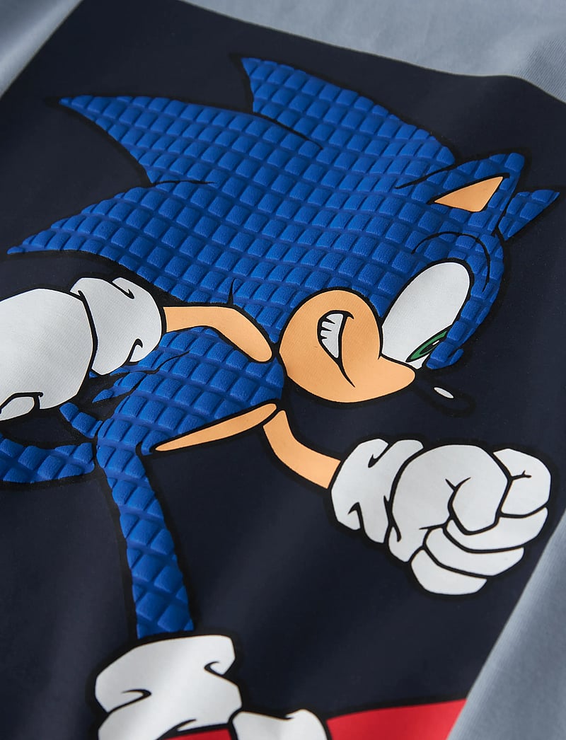 name it - NKMACTIS SONIC SS NREG TOP BOX SKY - kortærmede t-shirts - blue fog - 3