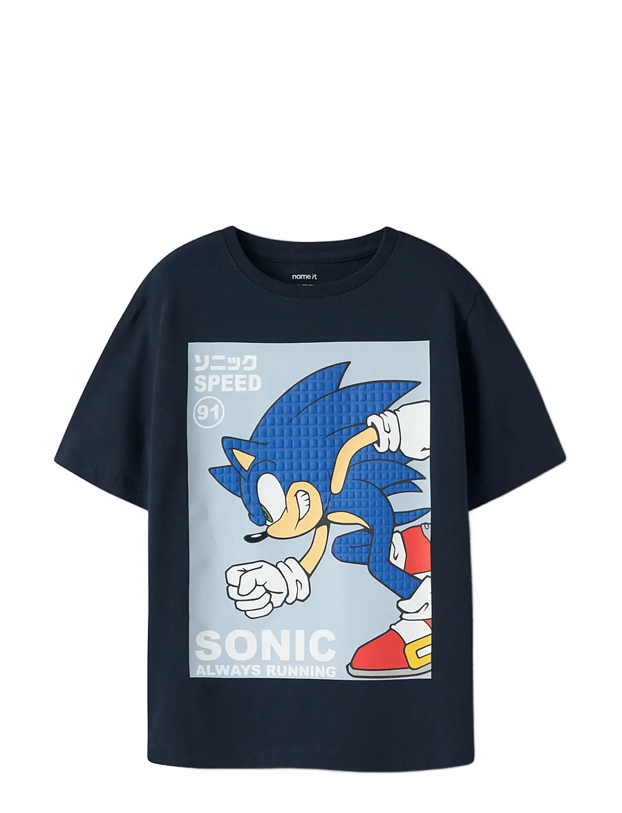name it - NKMACTIS SONIC SS NREG TOP BOX SKY - lühikeste varrukatega t-särgid - navy blazer - 2