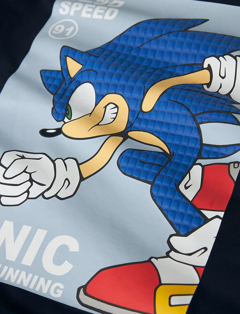 name it - NKMACTIS SONIC SS NREG TOP BOX SKY - kortærmede t-shirts - navy blazer - 3