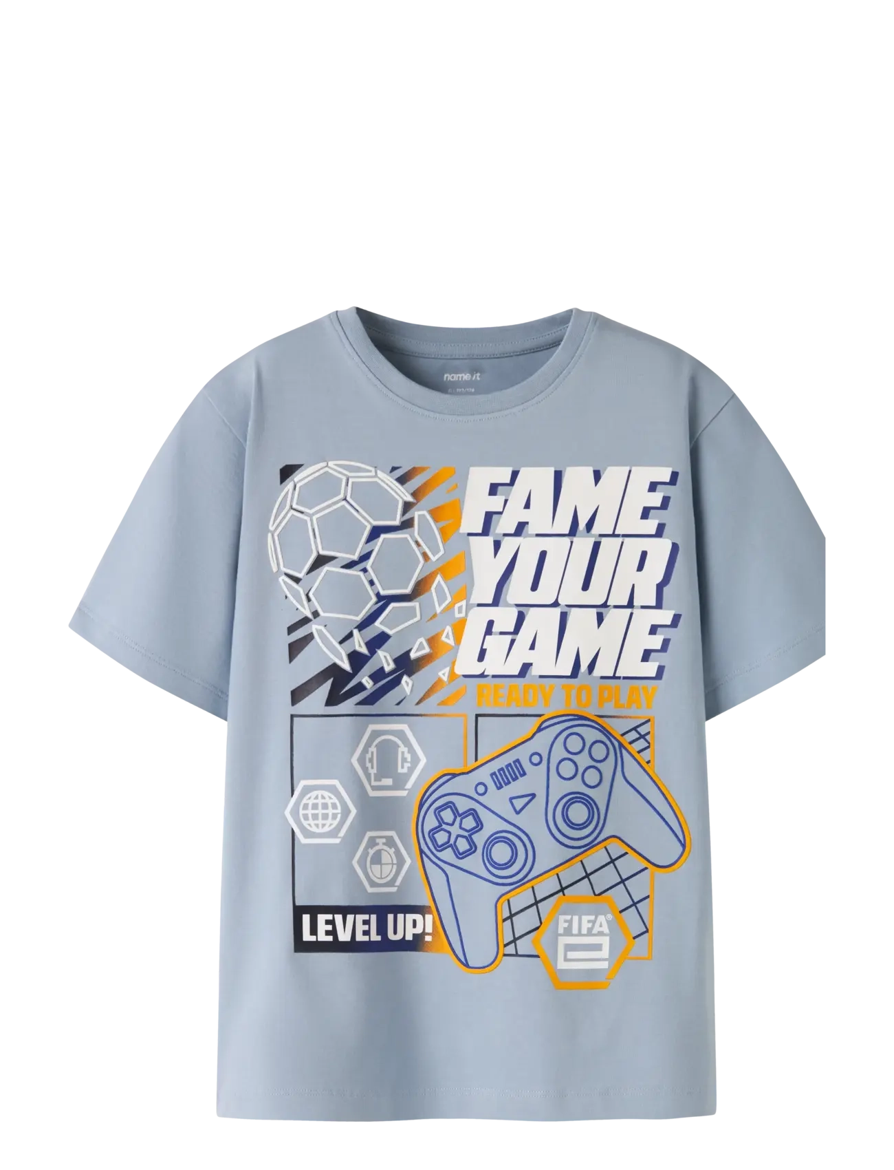 name it NKMASEKEL FIFAE SS NREG TOP BOX VDE - Back to school - BLUE FOG / blue