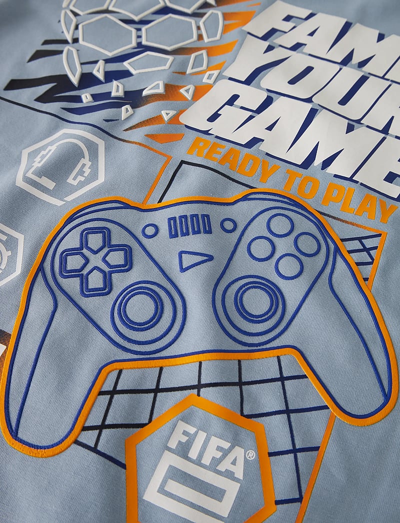 name it - NKMASEKEL FIFAE SS NREG TOP BOX VDE - kurzärmelige - blue fog - 3
